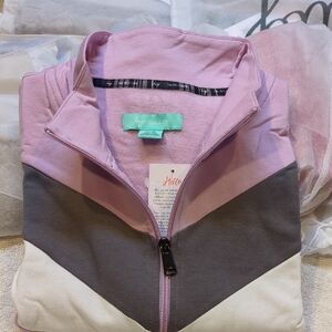 Lug Galley Lounge French Terry Zip-Up Jacket - Sugarplum NWT